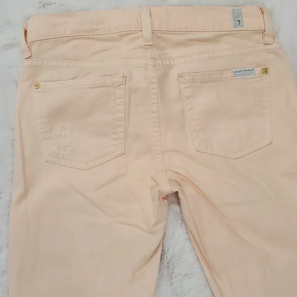 7 for all mankind Peach skinny jeans - Picture 2 of 7